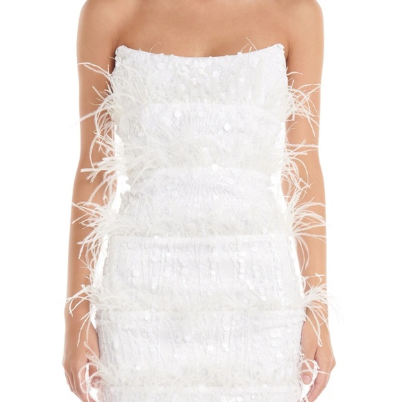 Eliya the Label Dresses & Skirts - Ethereal White Strapless Tiered Cocktail Dress